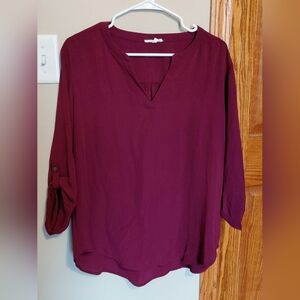 Maurices Deep Burgundy Women's Blouse